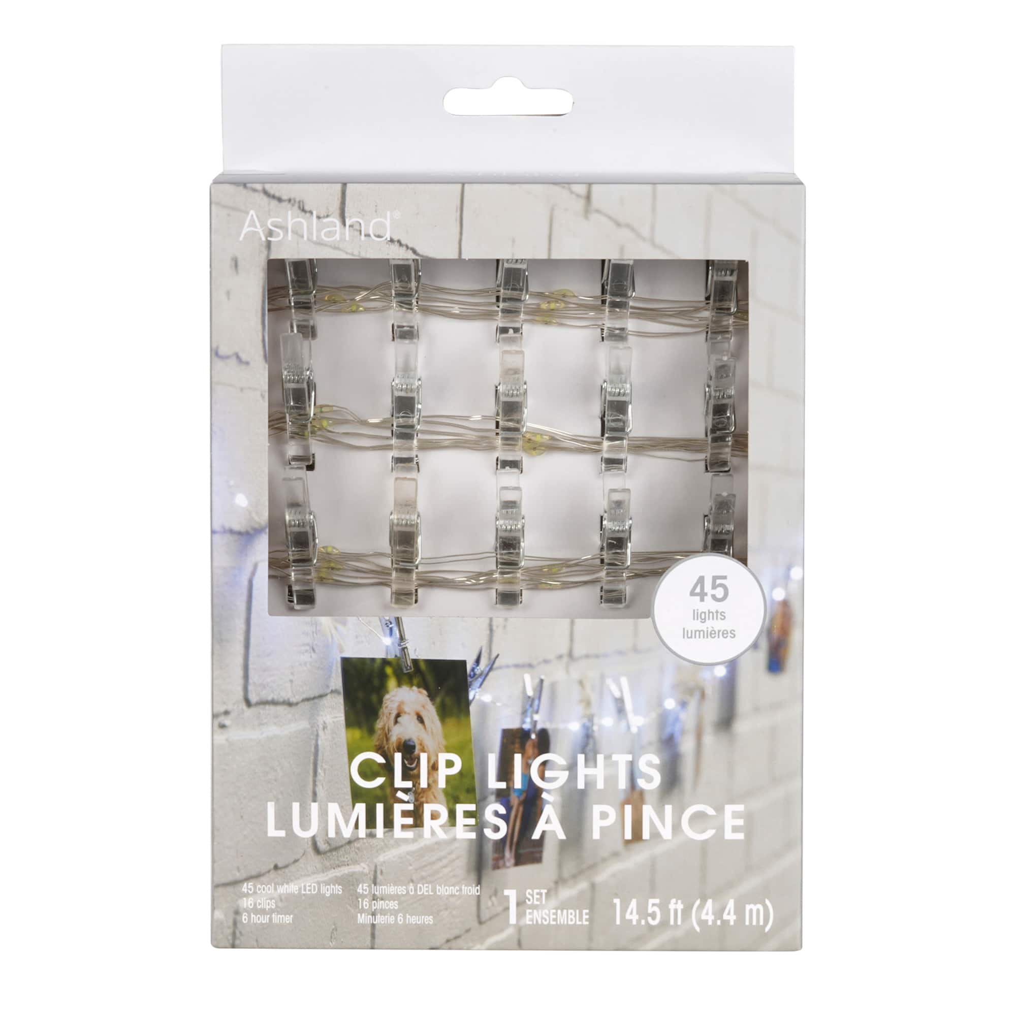 45ct. Cool White LED Clear Clip Lights by Ashland®